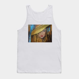 Girl With The Gold Hat Tank Top